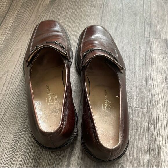 Salvatore Ferragamo Brown Leather Loafers main image 4